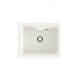 POALGI Fregadero sobre encimera  CITY 1C BLANCO SOFT, Una cubeta, Blanco, acabado sintético Mueble 60 cm
